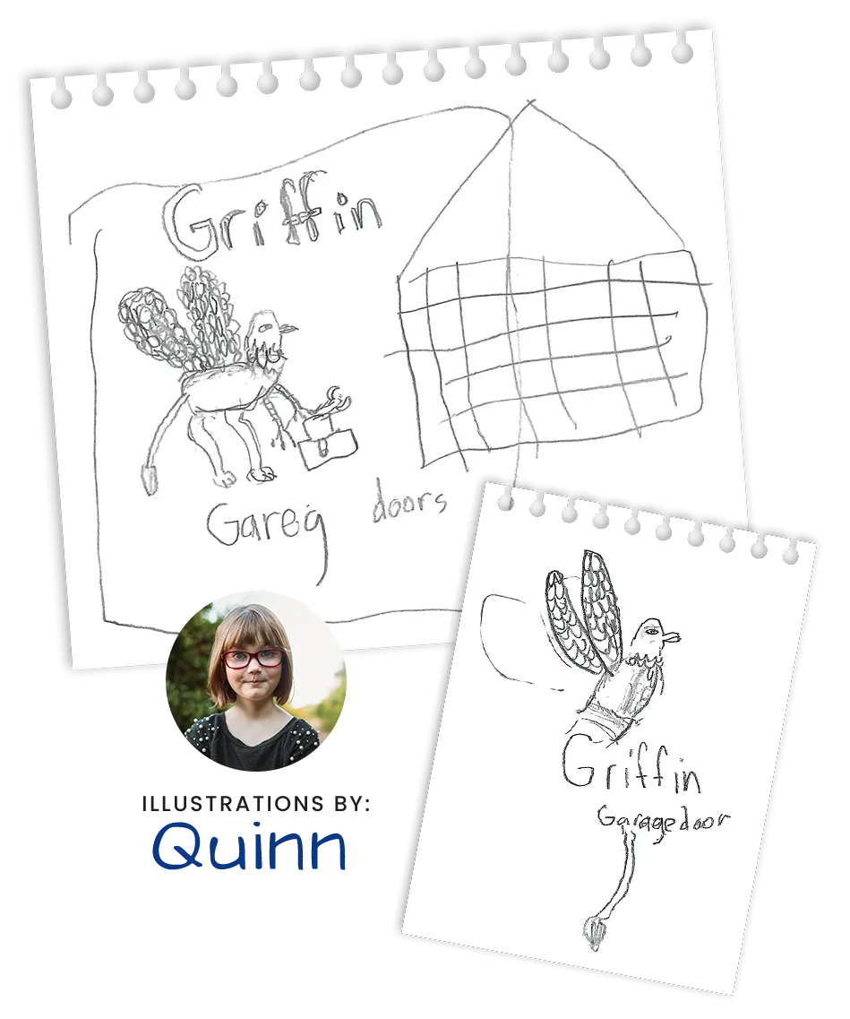 Quinn Drawings Collage Gryffin Garage Door Origins of Gryffin Garage Door