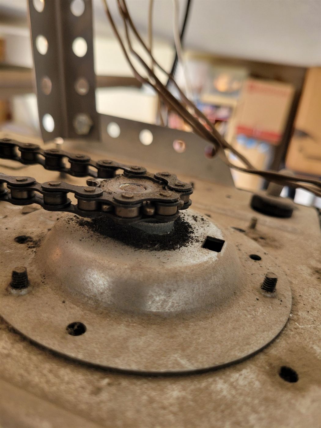 Stripped drive gear from a worn-out garage door opener